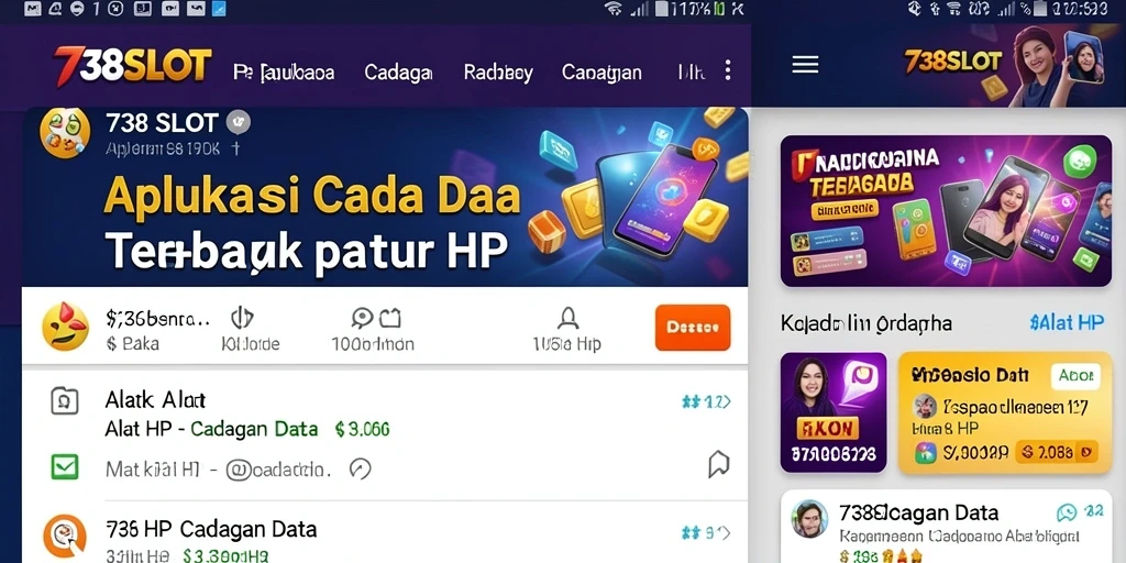 Antarmuka 738SLOT yang intuitif untuk cadangan data.