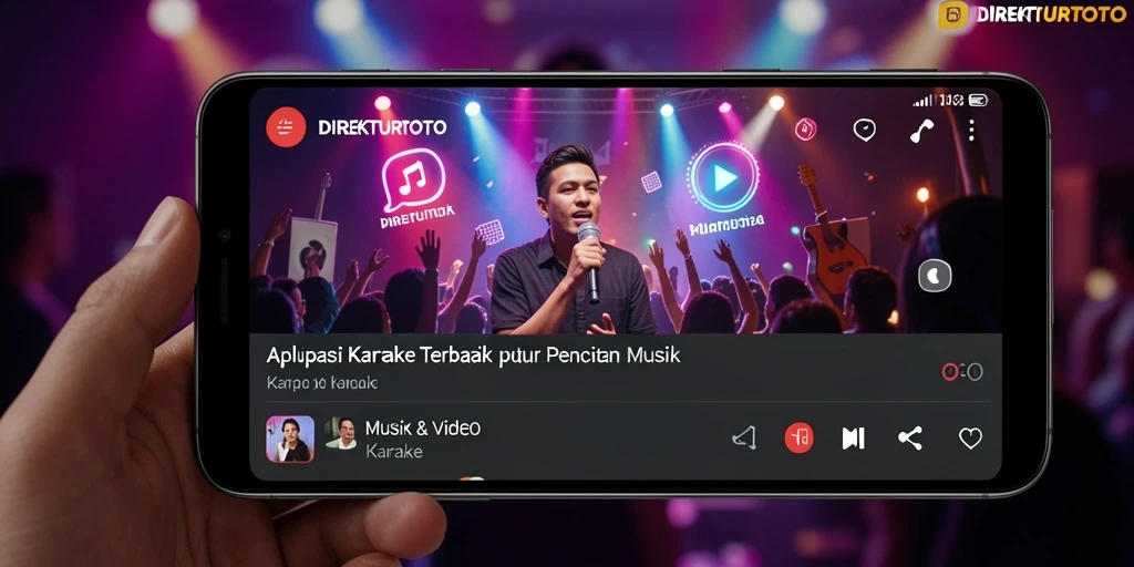 Tampilan antarmuka aplikasi Karaoke yang menarik dan mudah digunakan.