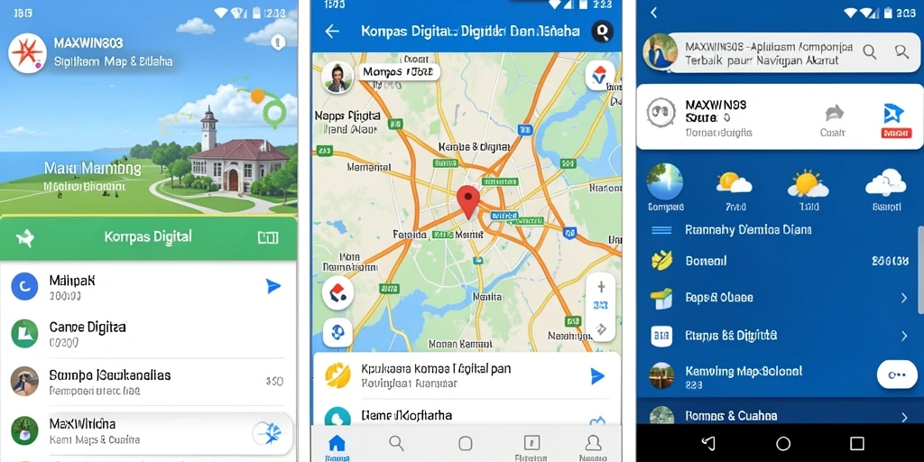Tampilan antarmuka kompas digital MAXWIN303 yang modern dan intuitif.