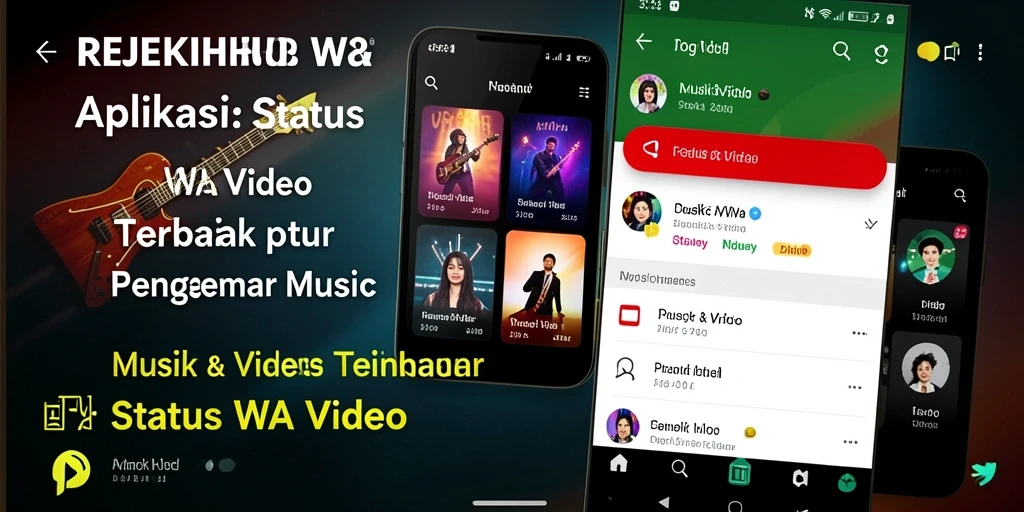 Antarmuka REJEKIHUB untuk mengakses Status WA Video.
