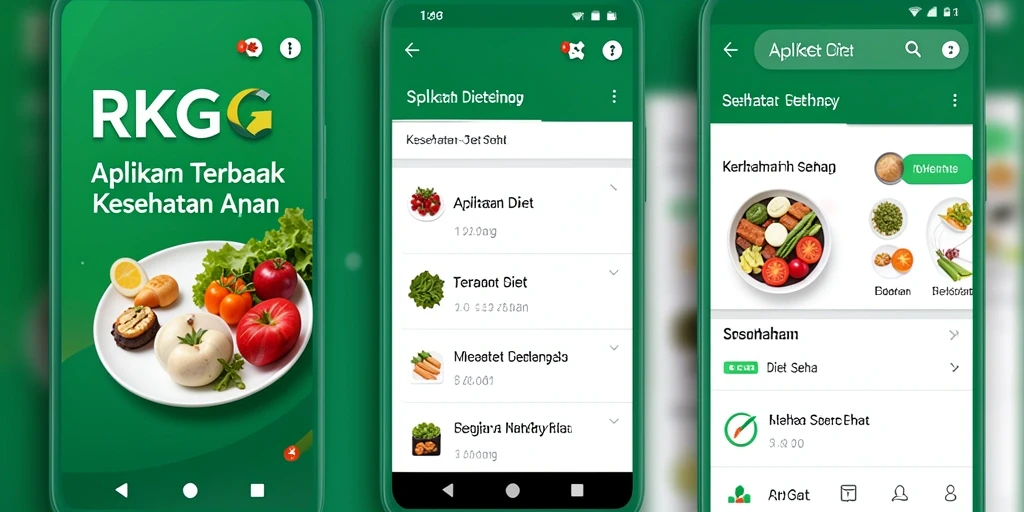 Tampilan antarmuka aplikasi RKGG untuk Diet Sehat yang ramah pengguna.
