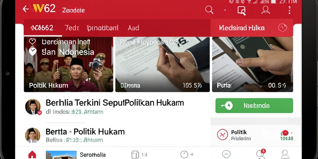 Antarmuka aplikasi VV62 yang informatif dan menarik.